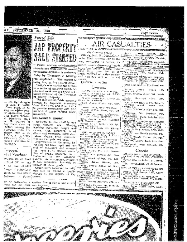 Facsimile: Jap Property Sale Started