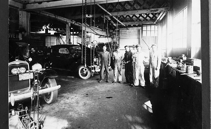 Inside the garage of Maikawa Nippon Auto Supplies