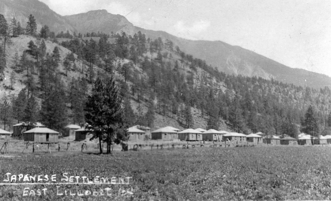 Long shot of Japanese internment camp